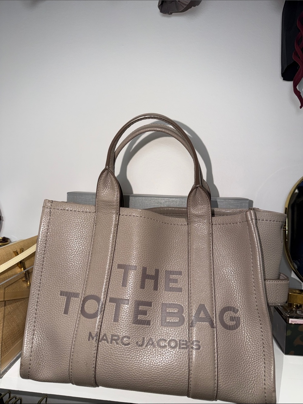 Marc Jacobs Taupe Pebbled Leather 'The Tote Bag'